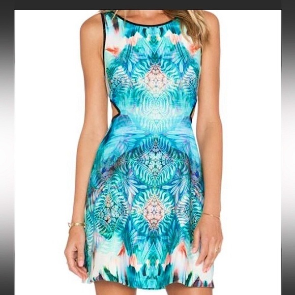 Johanne Beck Claudette women’s dress in ocean medallion. Size small - Picture 1 of 16